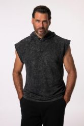 Męska Bluza fitness Belly Fit kaptur bez rękawów do rozm. 7XL. Czarne bluzy męskie JAY-PI, m, bez wzorów, z bawełny, z kapturem. Za 223.99 zł.