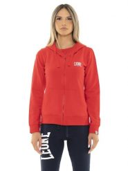 Bluza z bawełna z kaptur na co dzień na siłownię. Czerwone bluzy sportowe damskie LEONE 1947 APPAREL, xl, bez wzorów, z bawełny, bez kaptura, na fitness i siłownię. Za 147.31 zł.