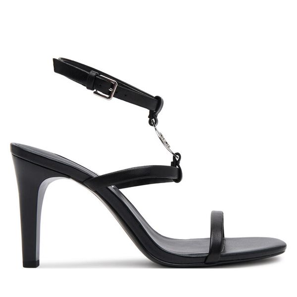 Sandały KARL LAGERFELD. Czarne sandały damskie KARL LAGERFELD, bez wzorów, bez obcasa, na szpilce, bez zapięcia. Za 439.99 zł.