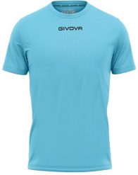 Koszulka piłkarska dla dzieci Givova One błękitna. Niebieskie t-shirty dla chłopców Givova, bez wzorów, z materiału, bez ramiączek. Za 32.90 zł.