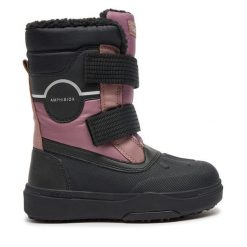 Śniegowce Geox. Czarne śniegowce dziewczęce Geox, bez zapięcia. Za 469.99 zł.
