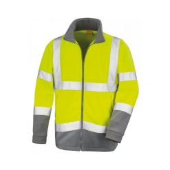 Męska Kurtka Ochronna HiVis Z Mikropolaru. Żółte kurtki męskie RESULT, l, bez wzorów, z materiału, bez kaptura. Za 176.99 zł.