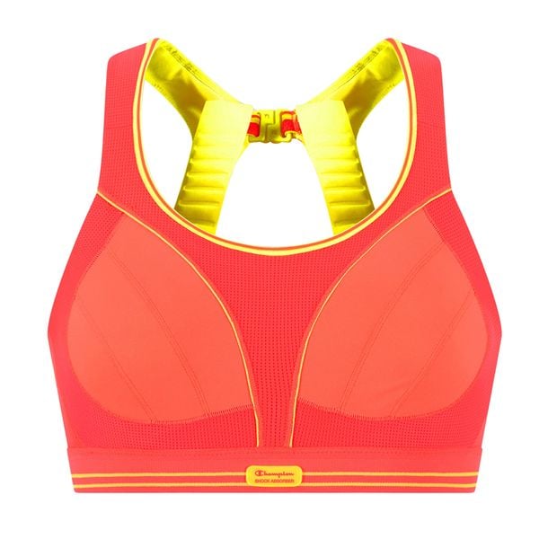Stanik do biegania Shock Absorber Ultimate Run. Czerwone biustonosze Shock Absorber, bez wzorów. Za 179.99 zł.