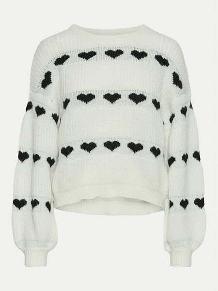 Pieces Sweter Nove 17152014 Écru Regular Fit. Swetry damskie Pieces, m, bez wzorów, z syntetyku, bez kołnierzyka, bez ramiączek, bez kaptura. Za 99.99 zł.