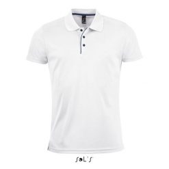 Polo Sol's Performer. Białe koszulki polo męskie SOL'S, m, bez wzorów, bez ramiączek. Za 133.50 zł.