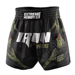 Spodenki Muay Thai męskie EXTREME HOBBY IRON FORCE. Brązowe krótkie spodenki sportowe męskie EXTREME HOBBY, m, bez wzorów, z poliesteru. Za 209.00 zł.