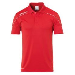 Polo Uhlsport Stream 22. Białe koszulki sportowe męskie Uhlsport, s, bez wzorów, z materiału, bez kołnierzyka, bez ramiączek, na fitness i siłownię. Za 148.50 zł.