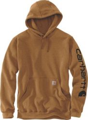 Carhartt Midweight Signature Sleeve Brown. Brązowe bluzy męskie Carhartt, m, bez wzorów, bez kaptura. Za 273.04 zł.