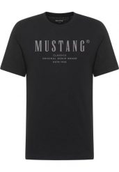 Męski T-Shirt Mustang Style Alex Black 1018002 4142. Czarne t-shirty męskie Mustang, m, bez wzorów, bez kołnierzyka. Za 79.99 zł.