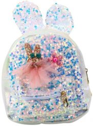 Plecak Dziecięcy Cekiny Uszy Królika Biały 22cm 4.4L. Białe torby i plecaki dziecięce NoName. Za 60.00 zł.