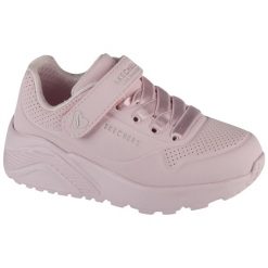 Buty sportowe Sneakersy dziewczęce, Uno Lite. Czerwone buty sportowe dziewczęce Skechers, bez wzorów, bez zapięcia, trekkingowe. Za 199.99 zł.