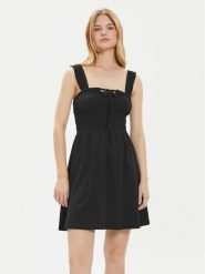 Brave Soul Sukienka letnia LDRJ-627WINONA Czarny Straight Fit. Czarne sukienki damskie Brave Soul, na lato, l, bez wzorów, z bawełny, bez kołnierzyka, bez ramiączek. Za 89.99 zł.