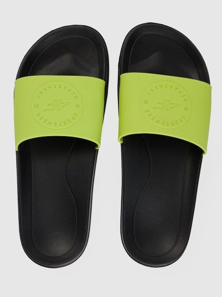 Klapki męskie 4F 4FRSS26FSLIM051. Zielone klapki męskie 4f, z gumy. Za 59.99 zł.