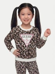 Guess Bluza K6YQ04 K3845 Czarny Regular Fit. Czarne bluzy dla dziewczynek Guess, z aplikacjami, z bawełny, bez ramiączek, bez kaptura. Za 174.99 zł.