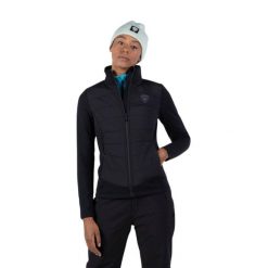 Bluza narciarska Rossignol W Classique Hybrid Clim FZ czarna. Czarne bluzy sportowe damskie Rossignol, s, bez wzorów, bez kaptura, narciarskie. Za 595.75 zł.
