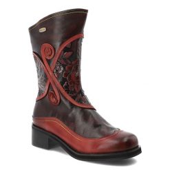 Czerwone Kozaki Laura Vita Modne Buty Damskie. Czerwone kozaki damskie Laura Vita, ze skóry, bez obcasa, na obcasie. Za 416.99 zł.