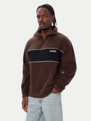 Quiksilver Polar EQYPF03094 Brązowy ciemny Comfort Fit. Brązowe bluzy męskie Quiksilver, m, bez wzorów, z polaru, bez kaptura. Za 299.99 zł.
