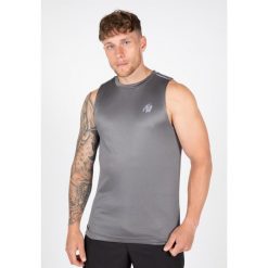 Tank top fitness męski Gorilla Wear USA Washington bez rękawów. Szare t-shirty męskie GORILLA WEAR, m, bez wzorów, sportowe, bez kołnierzyka. Za 142.25 zł.
