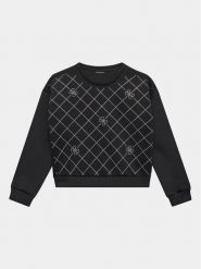 Guess Bluza J3BQ03 KAZQ2 Czarny Regular Fit. Czarne bluzy dla dziewczynek Guess, z aplikacjami, z syntetyku, bez ramiączek, bez kaptura. Za 199.99 zł.