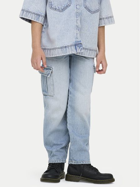 Kids ONLY Jeansy 15344508 Niebieski Wide Leg. Niebieskie jeansy dla dziewczynek Kids Only, z bawełny. Za 69.99 zł.