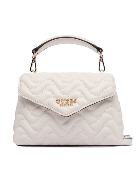 Guess Torebka HWQG96 53780 Biały. Białe torebki do ręki damskie Guess, z aplikacjami, ze skóry, bez dodatków. Za 319.99 zł.