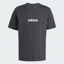 Koszulka Essentials Linear Single. Białe koszulki sportowe męskie Adidas, xl, bez wzorów, z bawełny, bez kołnierzyka, bez ramiączek, na fitness i siłownię. Za 89.95 zł.