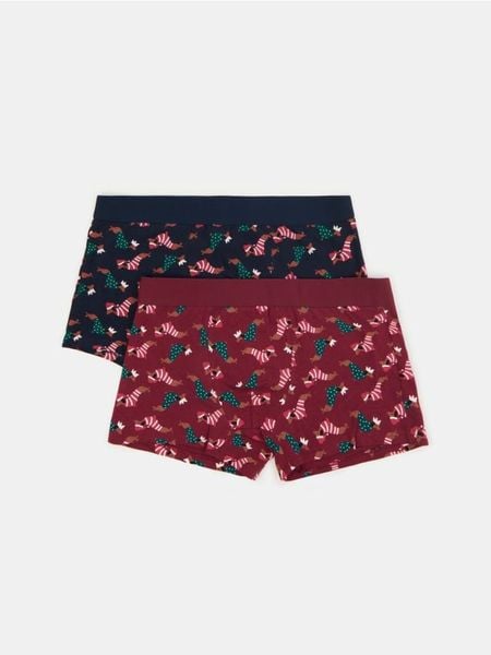 Bokserki classic z motywem świątecznym 2 pack - wielobarwny. Bokserki męskie Sinsay, l, bez wzorów. Za 25.99 zł.