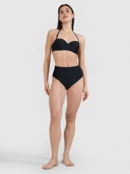 4F Dół od bikini damski - czarny XL. Czarne bikini damskie 4f, na lato, uniwersalny, bez wzorów. W wyprzedaży za 39.99 zł.