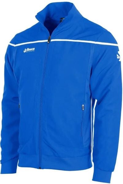 Męska kurtka varsity Reece Royal-biało-niebieska 2XL. Białe kurtki męskie 3721 NUTRITION, na jesień, l, bez wzorów, z poliesteru, na fitness i siłownię. Za 184.99 zł.