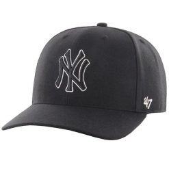 Męska czapka z daszkiem 47 Brand New York Yankees Cold Zone '47. Czarne czapki i kapelusze męskie 47 Brand, bez wzorów, z wełny, sportowe. Za 99.99 zł.