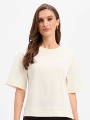 JOOP! Koszulka Kobiety Bawełna biały, 40. Białe t-shirty damskie JOOP!, bez wzorów, z bawełny, klasyczne, bez kołnierzyka. Za 419.95 zł.