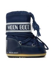 Moon Boot Śniegowce 80D1400430 Niebieski. Niebieskie buty zimowe dziewczęce Moon Boot, ze skóry, bez zapięcia. Za 459.99 zł.