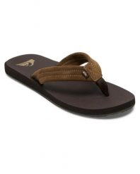 Sandały dla Mężczyzn CARVER SUEDE CORE Brązowy. Brązowe sandały męskie Quiksilver, z kauczuku, bez zapięcia. Za 129.99 zł.