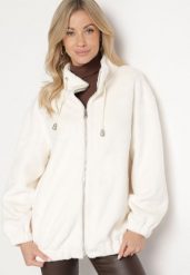 Jasnobeżowa Kurtka Futrzana Zapinana na Suwak z Kołnierzem Izarinda. Brązowe kurtki damskie Born2be, na zimę, l, bez wzorów, z futra, bez kaptura. Za 139.99 zł.