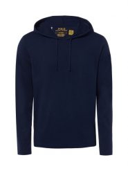 Polo Ralph Lauren koszulka z długim rękawem i kapturem Mężczyźni Bawełna (100%) niebieski, XL. Niebieskie bluzki z długim rękawem męskie Polo Ralph Lauren, m, bez wzorów, z bawełny, bez kołnierzyka. Za 429.95 zł.