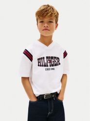 Tommy Hilfiger T-Shirt KB0KB10272 Biały Regular Fit. Białe t-shirty dla chłopców Tommy Hilfiger, bez wzorów, z bawełny, bez ramiączek. Za 169.99 zł.