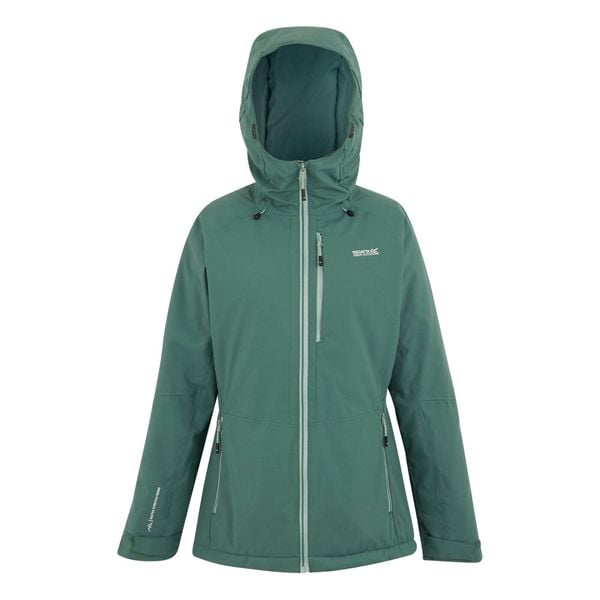 Kurtka Damska Highton Stretch Padded Jacket. Zielone kurtki damskie Regatta, bez wzorów, z puchu, bez kaptura. Za 242.99 zł.