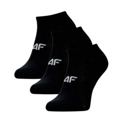 Skarpety damskie 4F 3-pack no-show. Czarne skarpety damskie 4f, z aplikacjami, z bawełny. Za 42.99 zł.