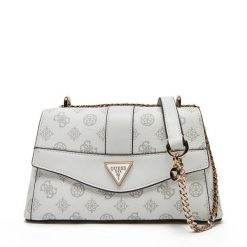 Torba Guess. Białe torebki do ręki damskie Guess, z aplikacjami, wizytowe, bez dodatków. Za 379.99 zł.