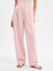 Msch Copenhagen Spodnie z domieszką lnu Kobiety wiskoza różowy, L. Czerwone spodnie materiałowe damskie MSCH Copenhagen, l, bez wzorów, z materiału. Za 349.95 zł.