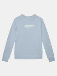 Jack & Jones Junior Bluza Beau 12269849 Błękitny Regular Fit. Niebieskie bluzy dla chłopców Jack & Jones Junior, bez wzorów, z bawełny, bez ramiączek, bez kaptura. Za 59.99 zł.