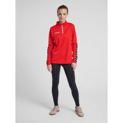 Bluza do piłki nożnej damska Hummel demi-zip hml AUTHENTIC. Czerwone bluzy sportowe damskie Hummel, s, bez wzorów, bez kaptura, do piłki nożnej. W wyprzedaży za 168.50 zł.