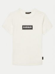 Napapijri T-Shirt Chamois NP0A4ILE D Biały Regular Fit. Białe t-shirty dla chłopców Napapijri, bez wzorów, z bawełny, bez ramiączek. Za 79.99 zł.