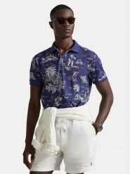 Polo Ralph Lauren Polo 710B13971001 Granatowy Slim Fit. Niebieskie koszulki polo męskie Polo Ralph Lauren, l, bez wzorów, z bawełny, bez ramiączek. Za 542.99 zł.