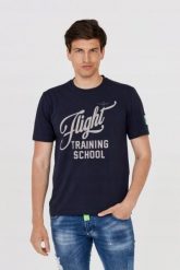 AERONAUTICA MILITARE Granatowy bawełniany t-shirt męski, Rozmiar XXL. Niebieskie t-shirty męskie Aeronautica Militare, m, bez wzorów, z bawełny, bez kołnierzyka. W wyprzedaży za 199.99 zł.