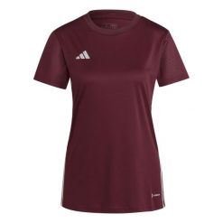 Damska Koszulka adidas Tabela 23. Brązowe koszulki sportowe damskie Adidas, l, bez wzorów, bez kołnierzyka, bez ramiączek, do piłki nożnej. Za 69.99 zł.