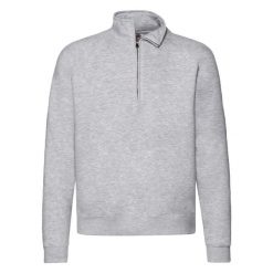 Bluza Męska Premium Plain Quarter Zip Raglan. Szare bluzy męskie Fruit of the Loom, m, bez wzorów, bez kaptura. Za 144.99 zł.
