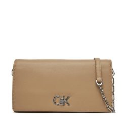 Torebka Calvin Klein. Brązowe torebki do ręki damskie Calvin Klein, bez wzorów, wizytowe, bez dodatków. Za 289.99 zł.