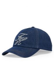 Tommy Hilfiger Czapka z daszkiem Th Script Denim AM0AM14551 Granatowy. Niebieskie rękawiczki męskie Tommy Hilfiger, bez wzorów, z bawełny. Za 229.99 zł.
