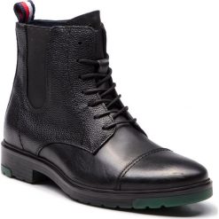 Kozaki TOMMY HILFIGER - Color Pop Outsole Bo FM0FM01761 Black 990. Czarne kozaki męskie Tommy Hilfiger, z materiału. Za 749.00 zł.